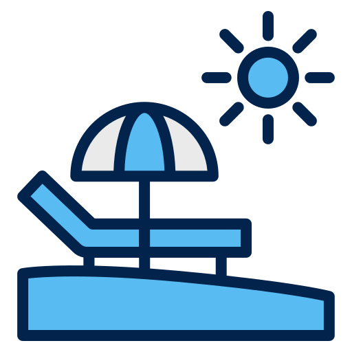 ビーチチェア Generic Blue icon