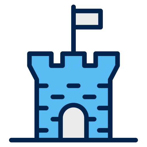 zandkasteel Generic Blue icoon