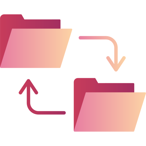 transferencia de datos Generic Flat Gradient icono