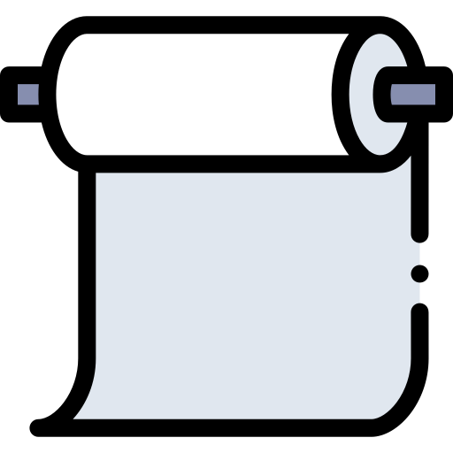 Paper roll Detailed Rounded Lineal color icon