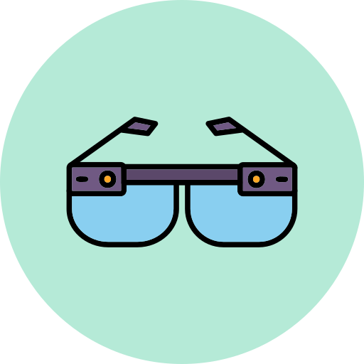 Smart glasses Generic Outline Color icon