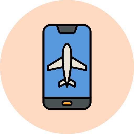 Airplane mode Generic Outline Color icon