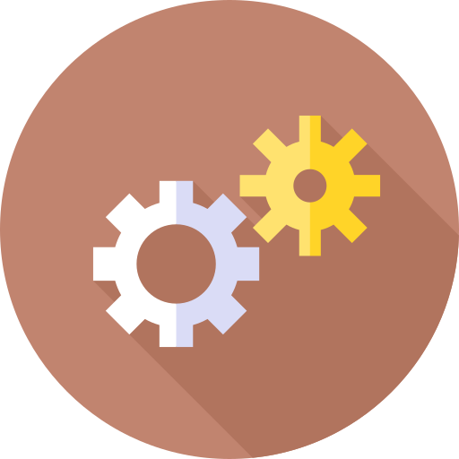 Gear Flat Circular Flat icon