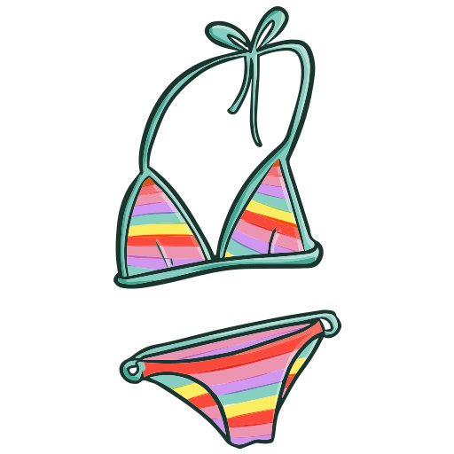 bikini Generic Hand Drawn Color icoon
