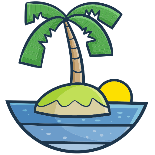wyspy palmowe Generic Hand Drawn Color ikona