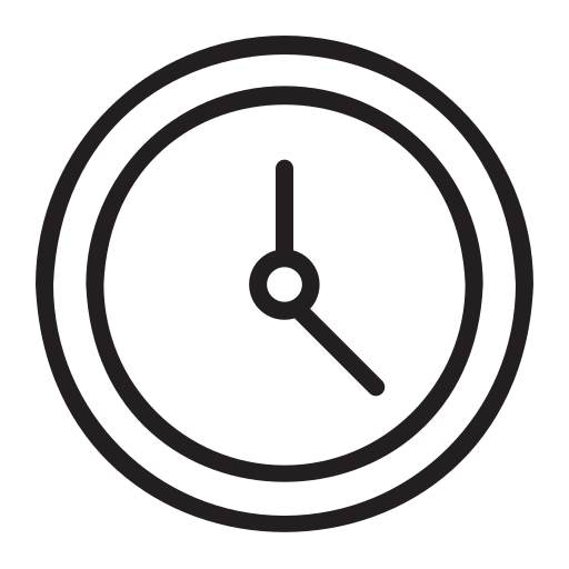 Clock Generic Detailed Outline icon