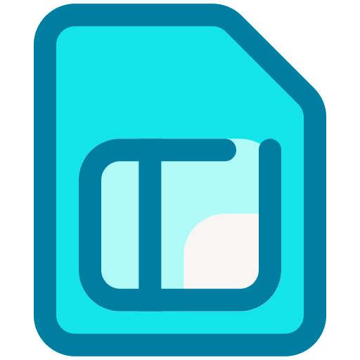 Sim card Generic Blue icon