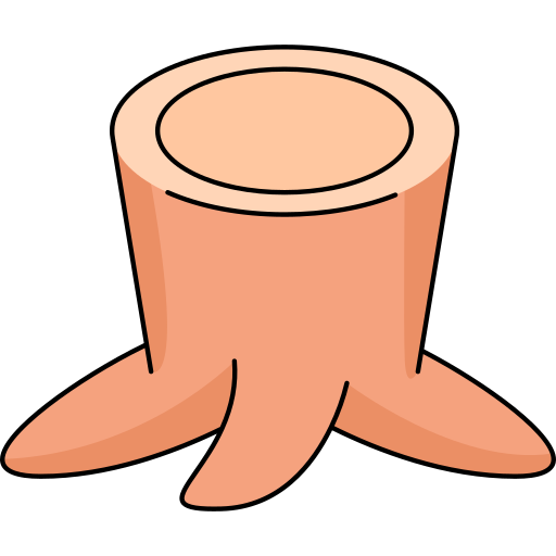 Stump Generic Thin Outline Color icon