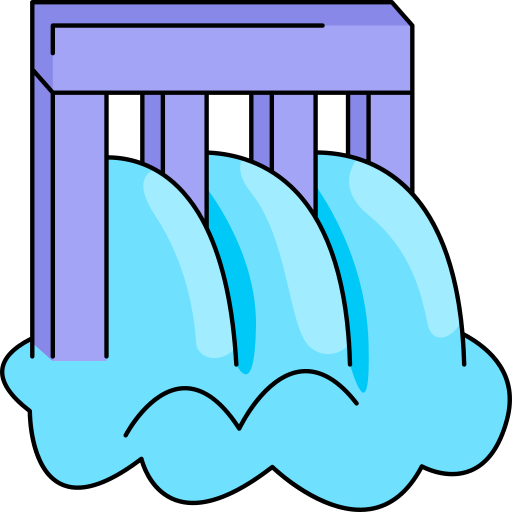 hidroeléctrico Generic Thin Outline Color icono
