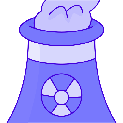 planta nuclear Generic Blue Ícone