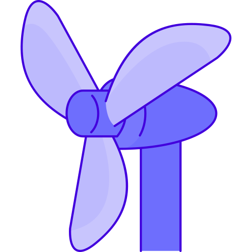windturbine Generic Blue icoon