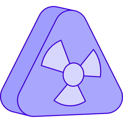 Знак биологической опасности Generic Blue иконка