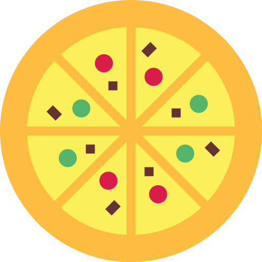 pizza Smalllikeart Flat icon