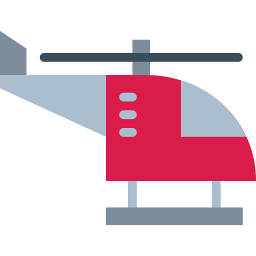 Helicopter Smalllikeart Flat icon