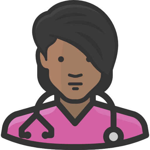 enfermera sketchandbuild Lineal Color icono
