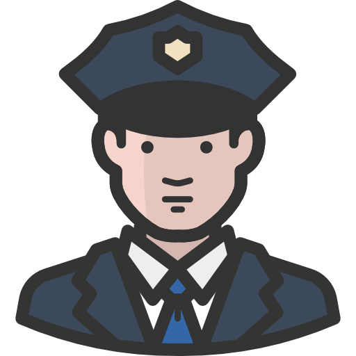 policía sketchandbuild Lineal Color icono