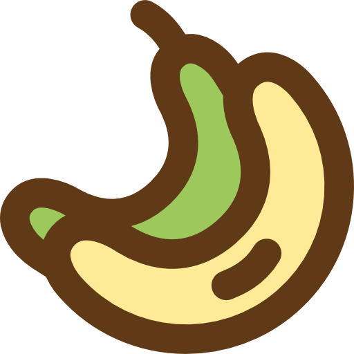 banany Vitaliy Gorbachev Lineal Color ikona