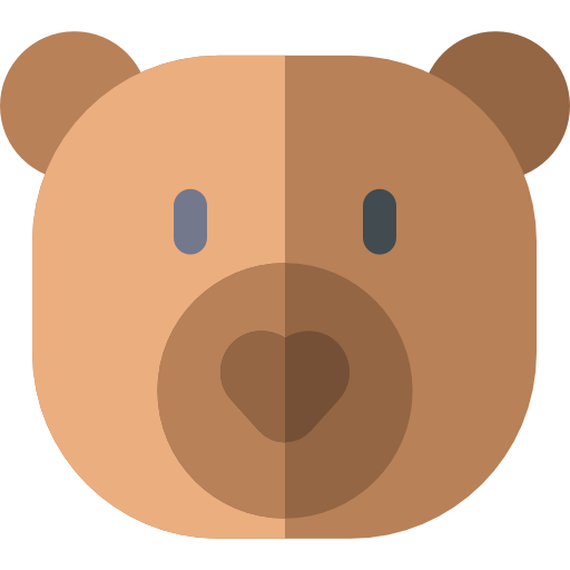 urso teddy Basic Rounded Flat Ícone