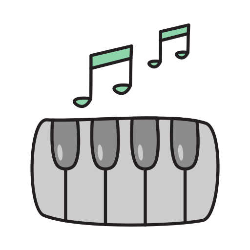 Piano Generic Hand Drawn Color icon