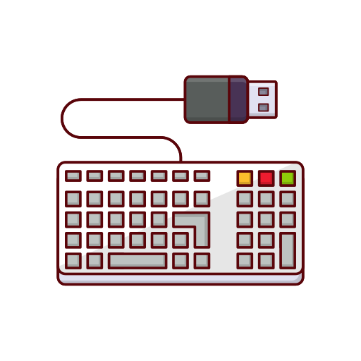 キーボード Vector Stall Lineal Color icon