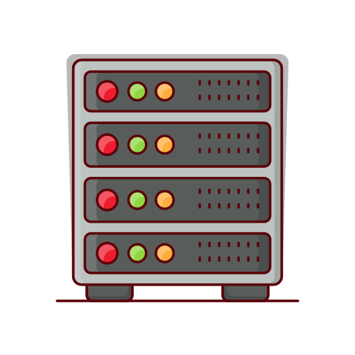 server Vector Stall Lineal Color icon