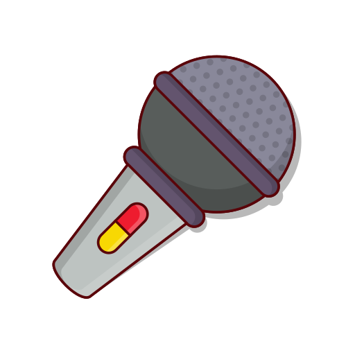 micrófono Vector Stall Lineal Color icono
