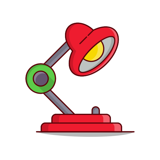 Table lamp Vector Stall Lineal Color icon