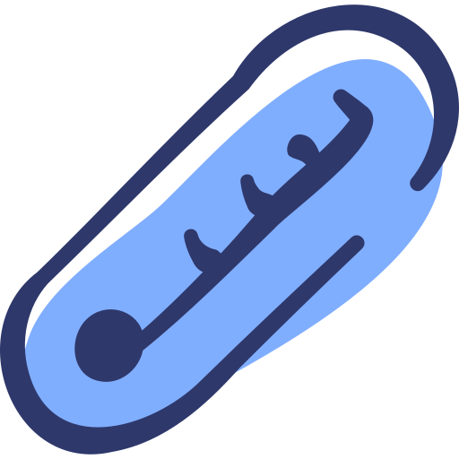 termometr Basic Hand Drawn Lineal Color ikona
