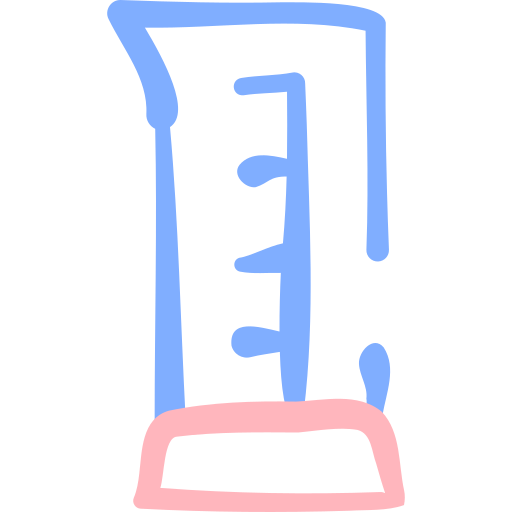 tubo de ensayo Basic Hand Drawn Color icono