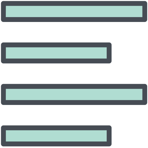 Выровнять по левому краю Generic Outline Color иконка