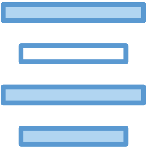 alinear al centro Generic Blue icono