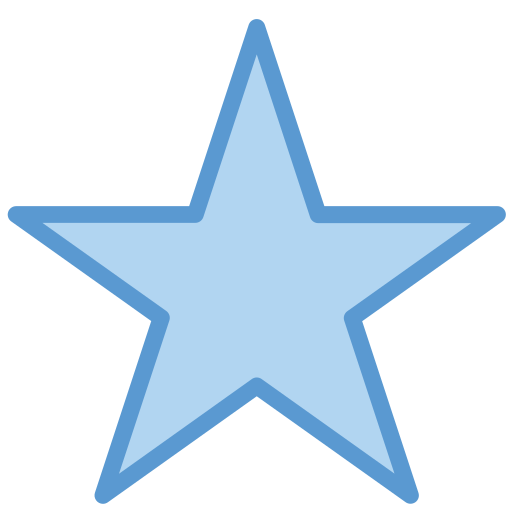 beoordeling sterren Generic Blue icoon