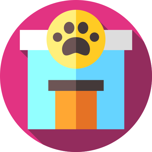 Pet shop Flat Circular Flat icon