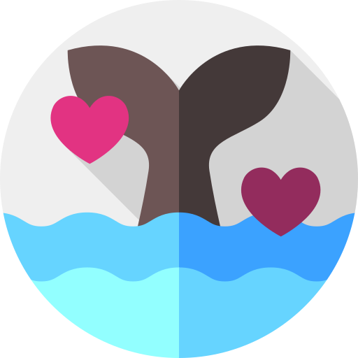 Whale Flat Circular Flat icon