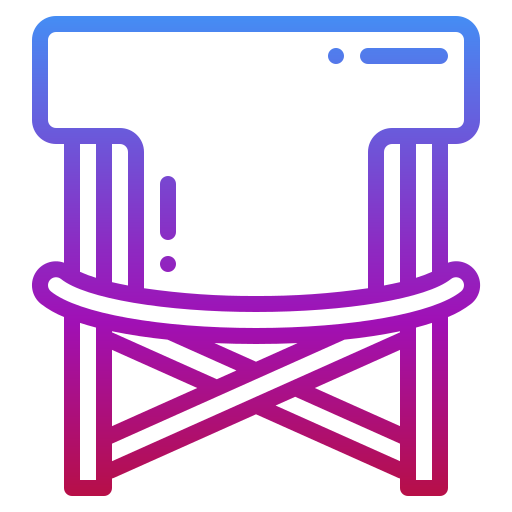 chaise de camping Generic Gradient Icône