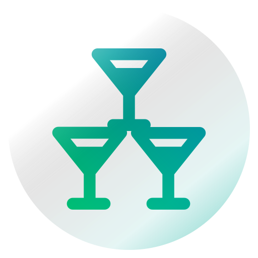 szklanka do drinków Generic Flat Gradient ikona