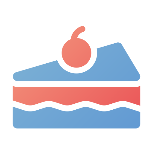 taart plak Generic Flat Gradient icoon