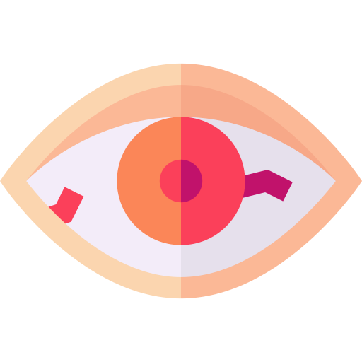 빨간 눈 Basic Straight Flat icon