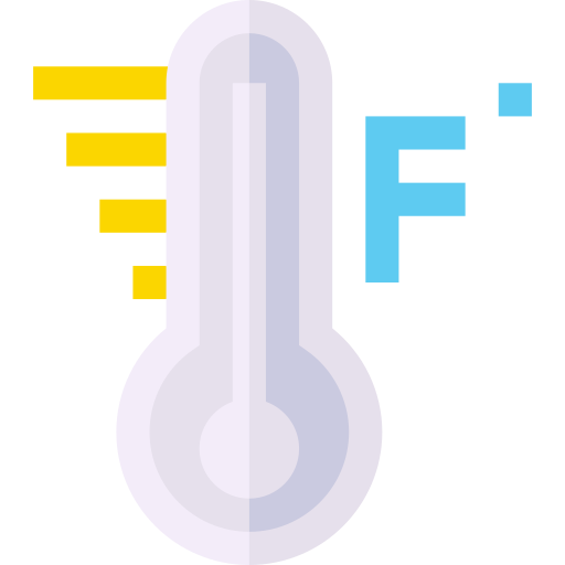 la temperatura Basic Straight Flat icono