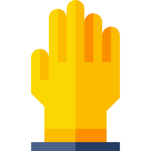 Rubber gloves Basic Straight Flat icon