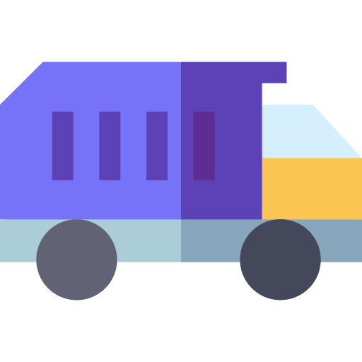 camión volquete Basic Straight Flat icono