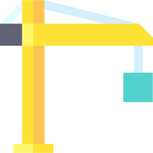 Harbor crane Basic Straight Flat icon