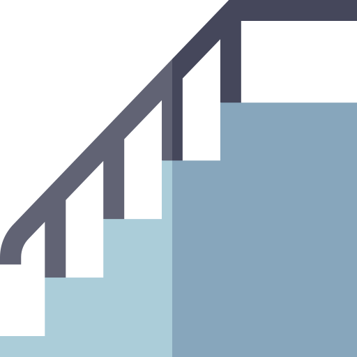 escadaria Basic Straight Flat Ícone