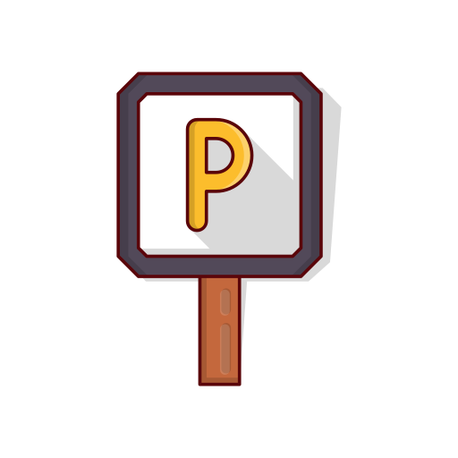 estacionamiento Vector Stall Lineal Color icono