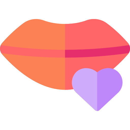 pocałunek Basic Rounded Flat ikona