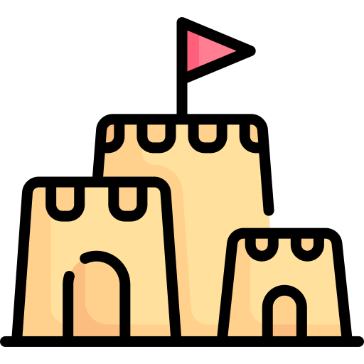 Sand castle Special Lineal color icon