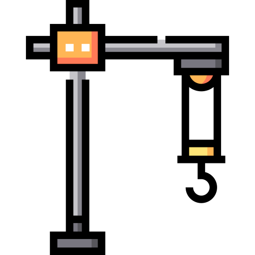 grua Detailed Straight Lineal color icono