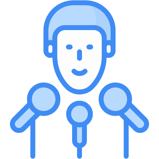 회견 Generic Blue icon
