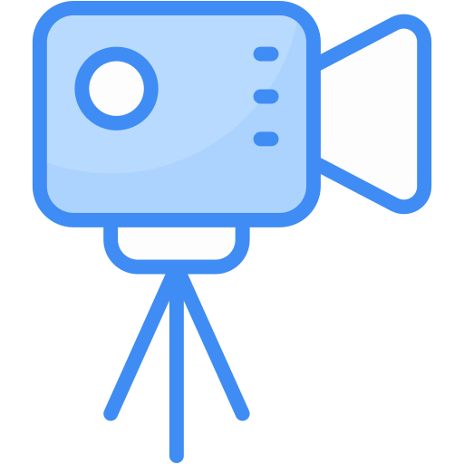 cámara de cine Generic Blue icono