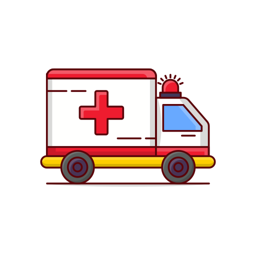 ambulans Vector Stall Lineal Color ikona